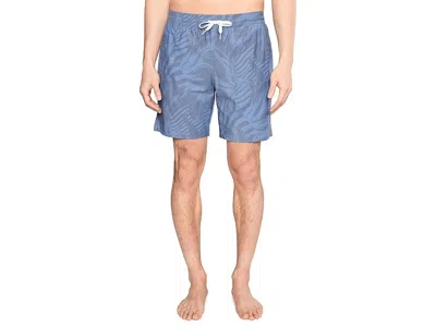 Chubbies The Indigo Crazies 7 (classic Lined Swim Trunks) Men's Swimwear Navy Floral: Sm In Blue