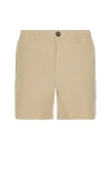 Chubbies The Laugh A Lattes 6 Heathered Everywear Performance Short In Medium Khaki