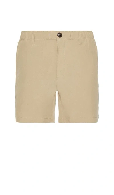 Chubbies The Laugh A Lattes 6 Heathered Everywear Performance Short In Medium Khaki