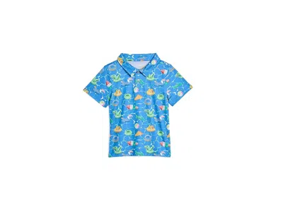 Chubbies The Lil Cannonball Crew (toddler Performance Polo) (toddler/little Kid) Boy's Clothing Medium Blue/p
