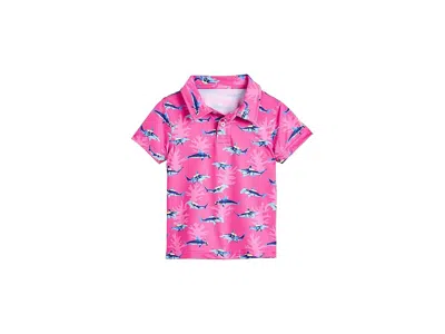 Chubbies The Lil Great Pink Shark (toddler Performance Polo) (toddler/little Kid) Boy's Clothing Bright Pink/