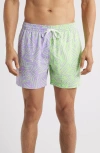 Chubbies The Pangeas 5.5-inch Classic Line Swim Trunks In Bright Green - Pattern Base