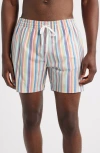 Chubbies The Parlor Stripes Classic Lined 5.5-inch Swim Trunks In Multi