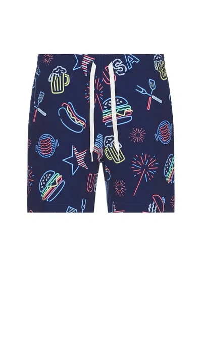Chubbies The Patriotic Lights 5.5 Swim Short In Blue