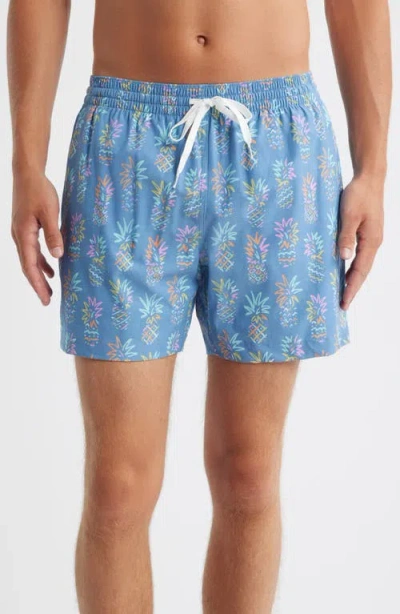 Chubbies The Pineapple Sketches 5.5-inch Swim Trunks In Blue