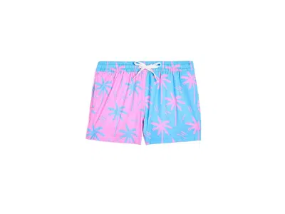 Chubbies The Prince Of Prints (boys Lined Swim Trunk) (big Kid) Boy's Swimwear Bright Blue/pink/pattern Base 