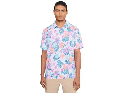 Chubbies The Tropic Like Its Hot (performance Polo) Men's Clothing Optic White-pattern Base: Sm In Multi