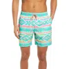 Chubbies Tropicadas 7-inch Swim Trunks In Green Multi