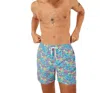 Chubbies Men's The Tropical Bunches Quick-dry 5-1/2" Swim Trunks With Boxer-brief Liner In Multi