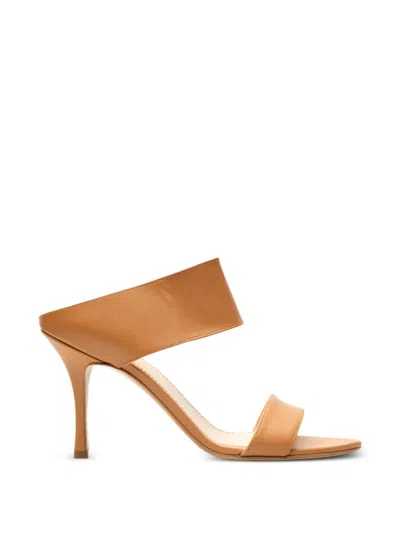 Chuckies Double-strap Heeled Sandals In Brown