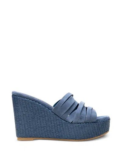 Chuckies Strappy Heeled Espadrilles In Blue