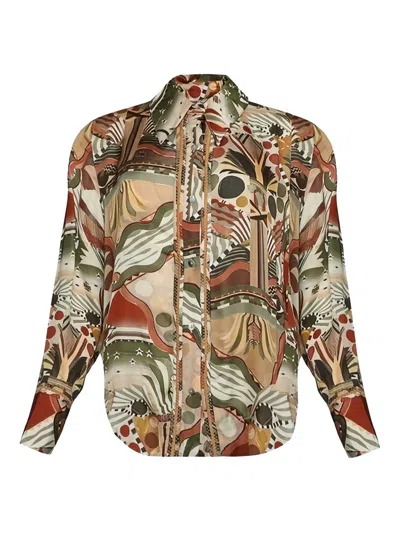 CHUFY ABSTRACT-PRINT LONG-SLEEVE SHIRT