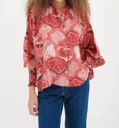 Chufy Desmond Silk Blouse In Soumy Pink In Red