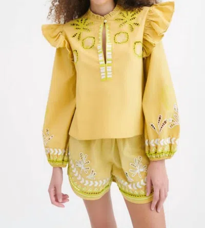 Chufy Henry Embroidered Shorts Soumy Olive In Multi