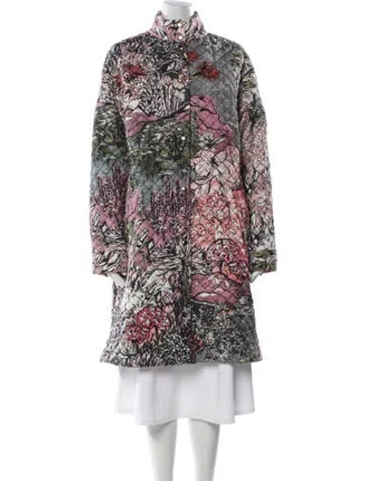 Pre-owned Chufy Floral Print Coat In Multi