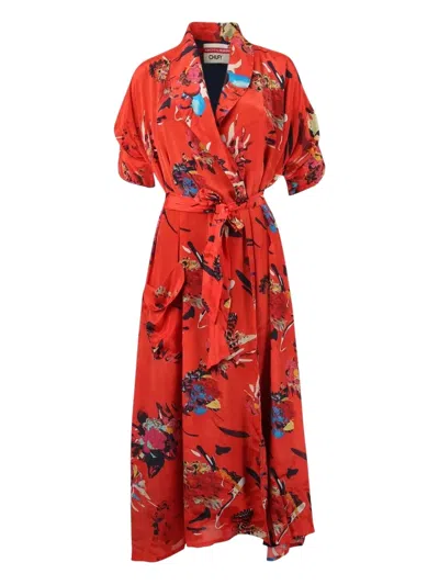 CHUFY FLORAL-PRINT MAXI WRAP DRESS