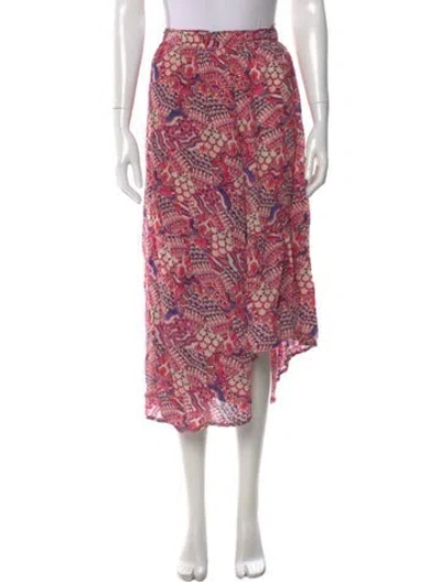 Pre-owned Chufy Floral Print Midi Length Skirt In Pink