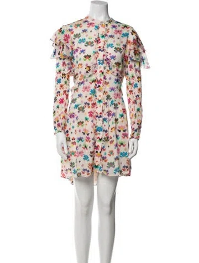 Pre-owned Chufy Floral Print Mini Dress In Multi