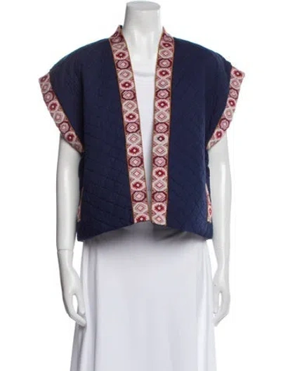 Pre-owned Chufy Graphic Print Vest In Blue