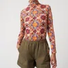 CHUFY GYPSY TURTLENECK TOP IN FRACTAL RED