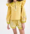 Chufy Henry Embroidered Shorts Soumy Olive In Multi