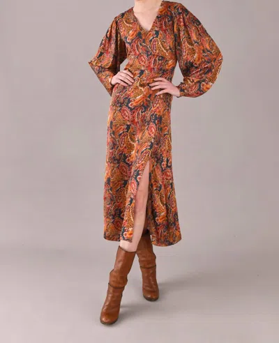 Chufy Lucas Maxi Dress In Andino Brown In Multi