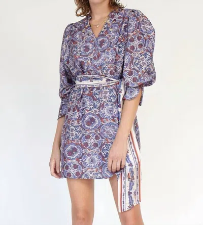 Chufy Ma Short Dress In Lin In Multi