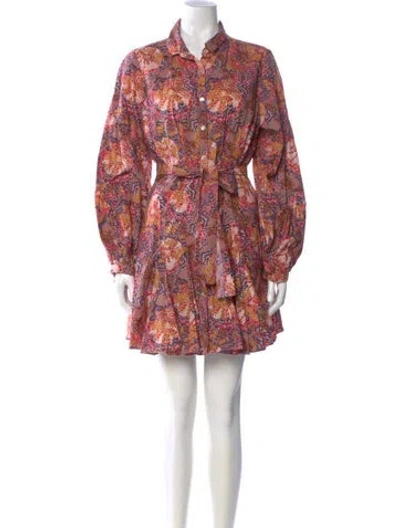 Pre-owned Chufy Paisley Print Mini Dress In Pink