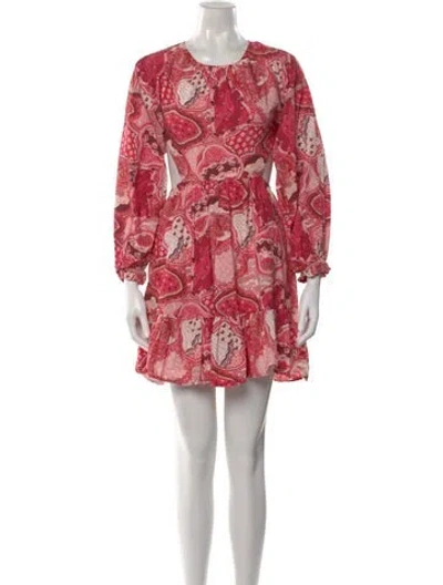 Pre-owned Chufy Paisley Print Mini Dress In Pink