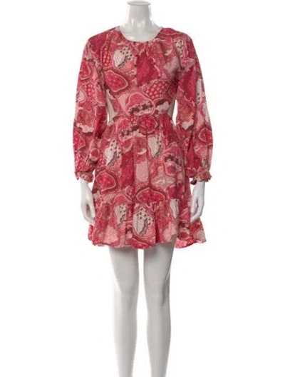 Pre-owned Chufy Paisley Print Mini Dress In Red