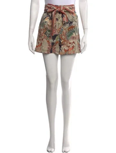 Pre-owned Chufy Patterned Mini Shorts In Green