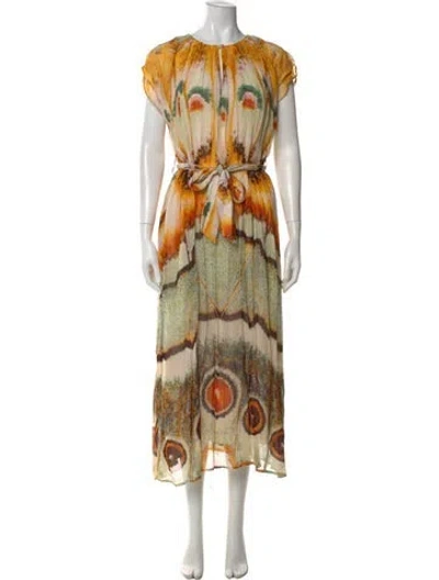 Pre-owned Chufy Printed Long Dress In Multi