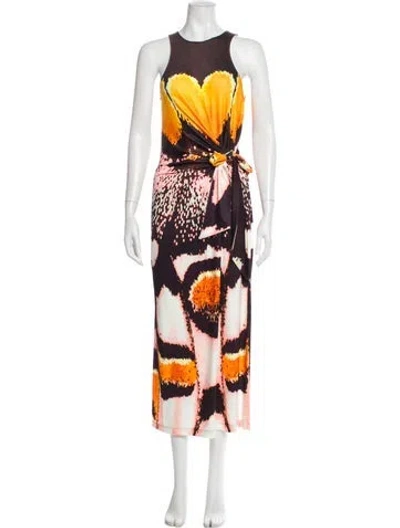 Pre-owned Chufy Printed Long Dress In Multicolor