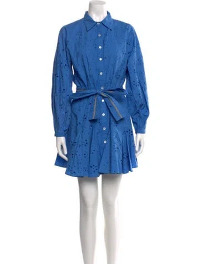 Pre-owned Chufy Printed Mini Dress In Blue