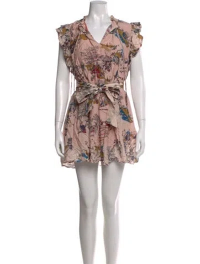 Pre-owned Chufy Printed Mini Dress In Green