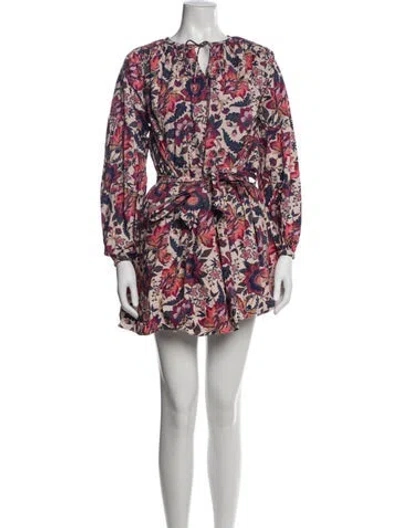 Pre-owned Chufy Printed Mini Dress In Neutral