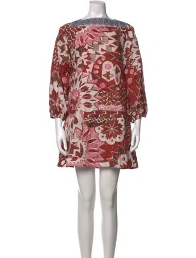 Pre-owned Chufy Printed Mini Dress In Neutrals