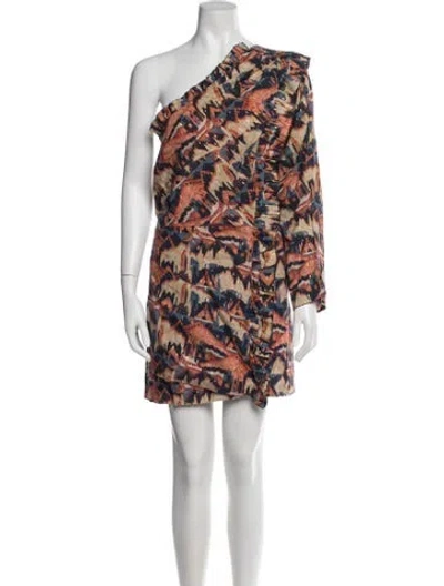 Pre-owned Chufy Printed Mini Dress In Neutrals