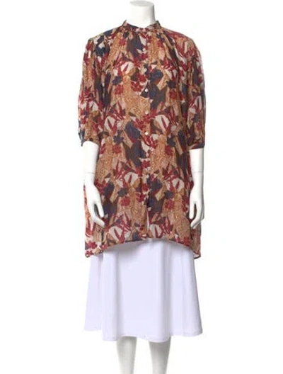 Pre-owned Chufy Printed Mini Dress In Orange