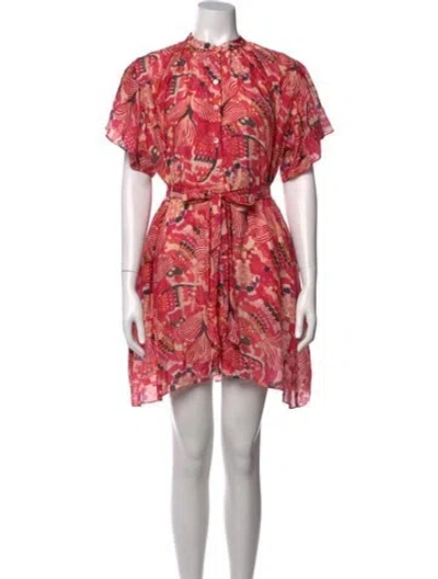 Pre-owned Chufy Printed Mini Dress In Pink