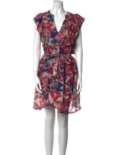 Pre-owned Chufy Printed Mini Dress In Purple