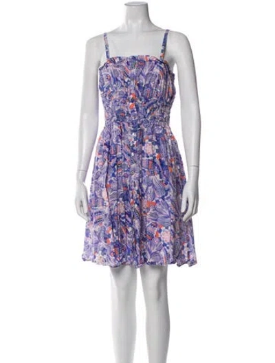 Pre-owned Chufy Printed Mini Dress In Purple