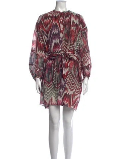 Pre-owned Chufy Printed Mini Dress In Red