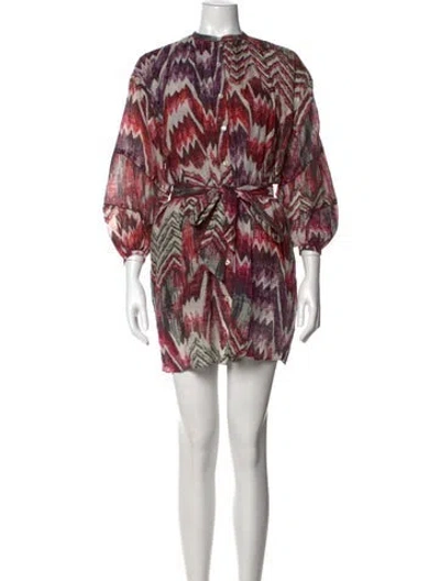 Pre-owned Chufy Printed Mini Dress In Red