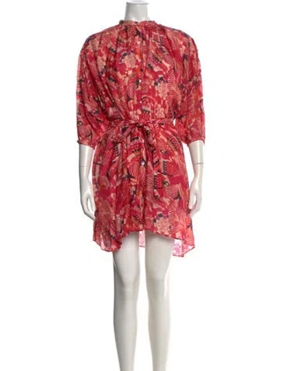 Pre-owned Chufy Printed Mini Dress In Red