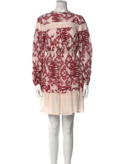 Pre-owned Chufy Printed Mini Dress W/ Tags In Pink