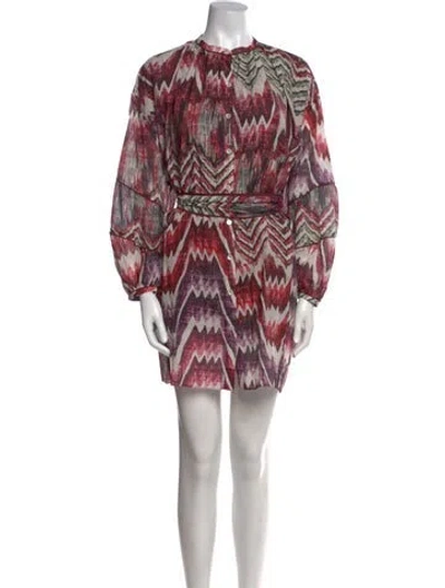 Pre-owned Chufy Printed Mini Dress W/ Tags In Red