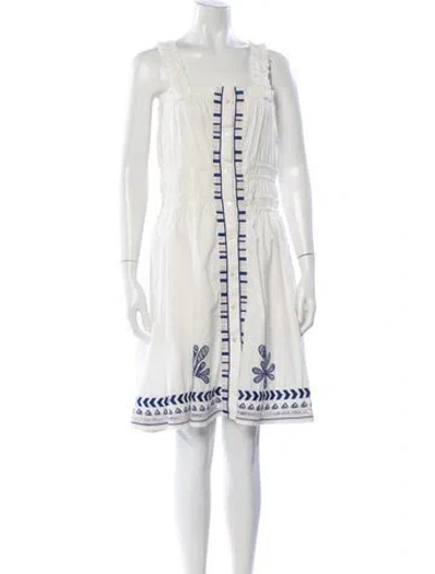 Pre-owned Chufy Printed Mini Dress In White