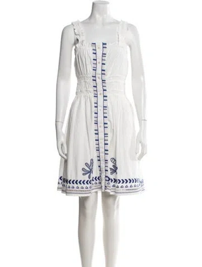 Pre-owned Chufy Printed Mini Dress In White