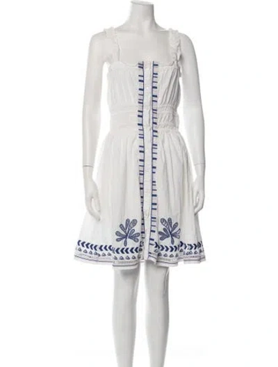 Pre-owned Chufy Printed Mini Dress In White